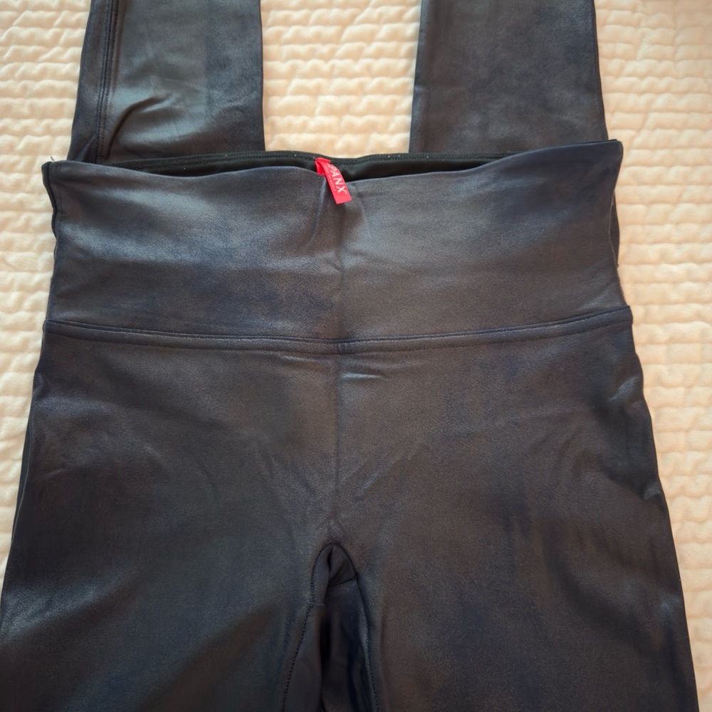 Spanx Black Faux Leather Leggings
